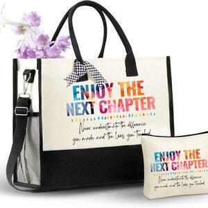 Canvas Tote Bag Polyester Large Shoulder Bag Travel Shopping Gift